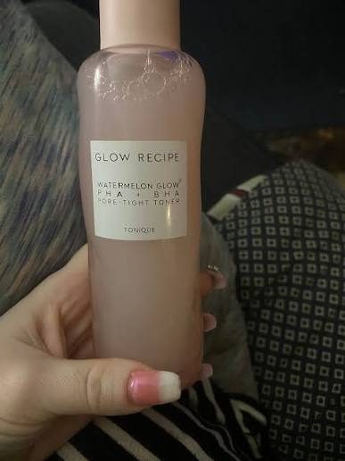 Glow Recipe toner hand